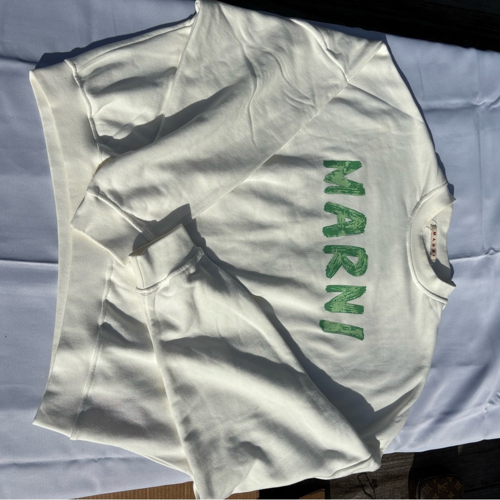 LOGO COTTON SWEATSHIRT IN WHITE